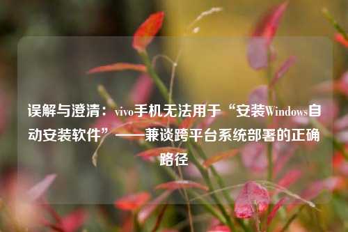 误解与澄清：vivo手机无法用于“安装Windows自动安装软件”——兼谈跨平台系统部署的正确路径