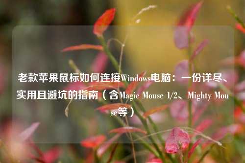 老款苹果鼠标如何连接Windows电脑：一份详尽、实用且避坑的指南（含Magic Mouse 1/2、Mighty Mouse等）