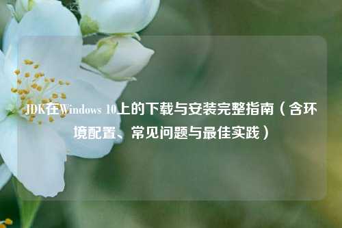 JDK在Windows 10上的下载与安装完整指南（含环境配置、常见问题与最佳实践）
