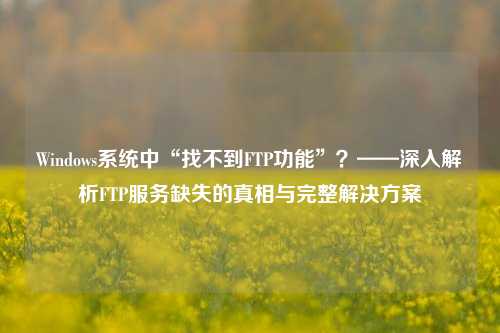 Windows系统中“找不到FTP功能”？——深入解析FTP服务缺失的真相与完整解决方案