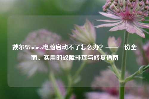戴尔Windows电脑启动不了怎么办?——一份全面、实用的故障排查与修复指南