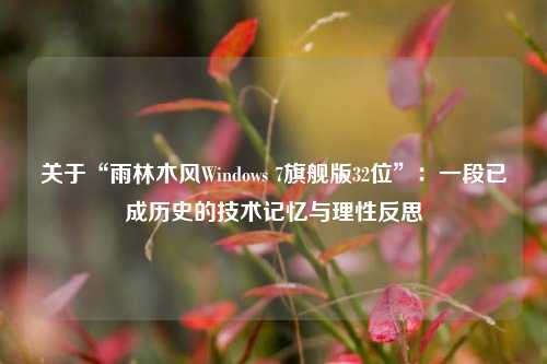 关于“雨林木风Windows 7旗舰版32位”：一段已成历史的技术记忆与理性反思