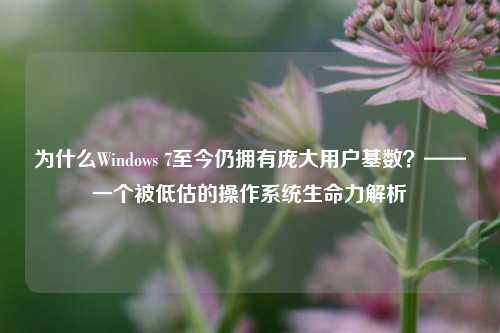 为什么Windows 7至今仍拥有庞大用户基数？——一个被低估的操作系统生命力解析