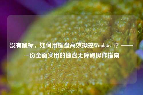 没有鼠标，如何用键盘高效操控Windows 7？——一份全面实用的键盘无障碍操作指南