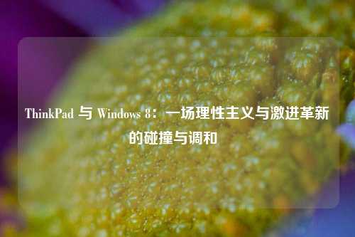ThinkPad 与 Windows 8：一场理性主义与激进革新的碰撞与调和  