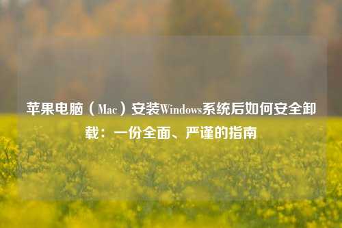 苹果电脑（Mac）安装Windows系统后如何安全卸载：一份全面、严谨的指南