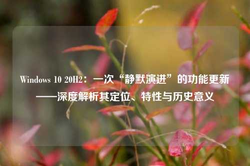 Windows 10 20H2:一次“静默演进”的功能更新——深度解析其定位、特性与历史意义