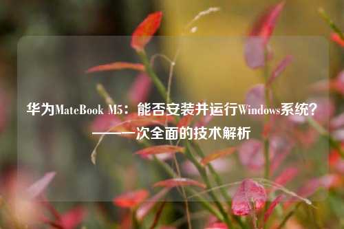 华为MateBook M5:能否安装并运行Windows系统?——一次全面的技术解析