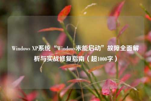 Windows XP系统“Windows未能启动”故障全面解析与实战修复指南（超1000字）
