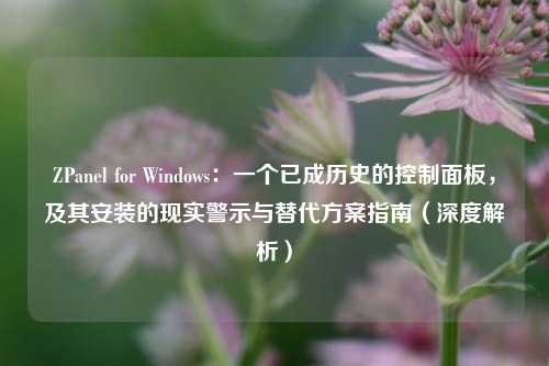 ZPanel for Windows：一个已成历史的控制面板，及其安装的现实警示与替代方案指南（深度解析）