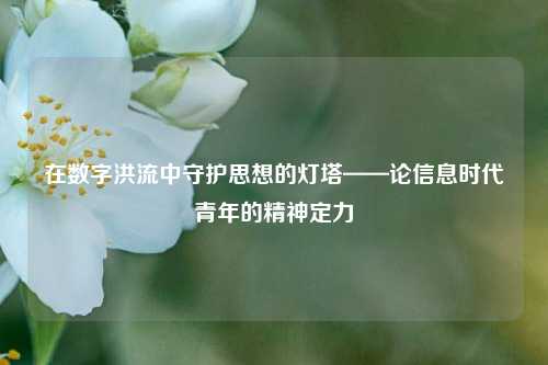 在数字洪流中守护思想的灯塔——论信息时代青年的精神定力