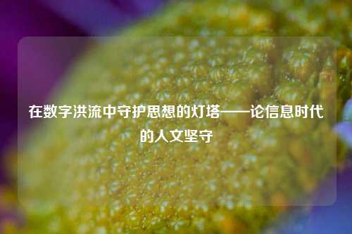 在数字洪流中守护思想的灯塔——论信息时代的人文坚守