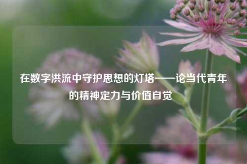 在数字洪流中守护思想的灯塔——论当代青年的精神定力与价值自觉  